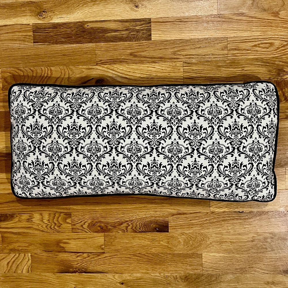 Handmade Damask Throw Pillow.